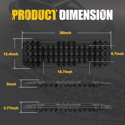 BUNKER INDUST Off-Road Traction Boards, Pair Recovery Tracks Traction Mat - Image 5