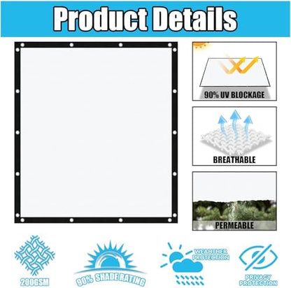 Amagenix 90% Pergola Shade Cover 6' X 9' Sun Shade Cloth - Image 2
