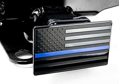 USA Metal Flag Hitch Cover Fits 2" Receivers Black & Black - Image 7