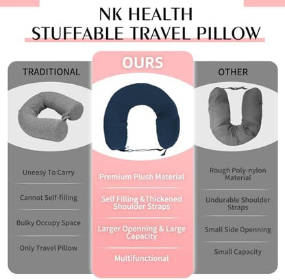 Stuffable Neck Pillow for Travel, Packable Neck Pillow - Image 6