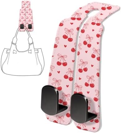 PU Leather Car Seat Hook, Storage Headrest Hanger, Cute Car Backseat Organizer - Image 6