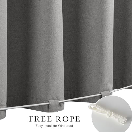 NICETOWN 100% Blackout Outdoor Curtains - Image 3
