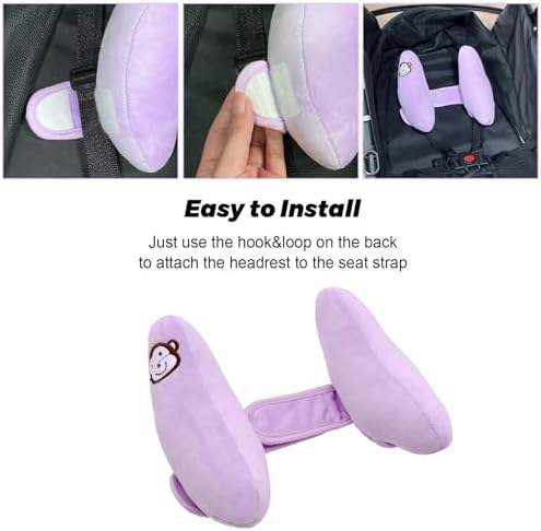 Baby Car Seat Head Neck Support, Portable U-Shape Travel Pillow - Image 3