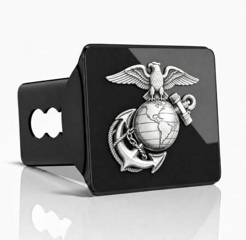 Marine Corps Eagle Globe Anchor Trailer Hitch Cover - Image 2