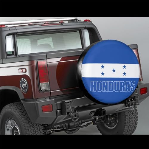Honduras Flag Spare Tire Cover, Universal Waterproof & Dustproof Wheel - Image 4