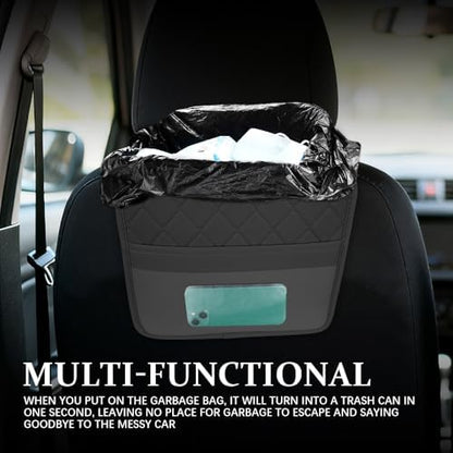 Car Seat Back Organizer, Leather Backseat Hanging Storage Bag, Car Large - Image 3