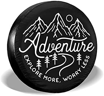 Adventure Awaits Rv Spare Tire Cover by cozipink