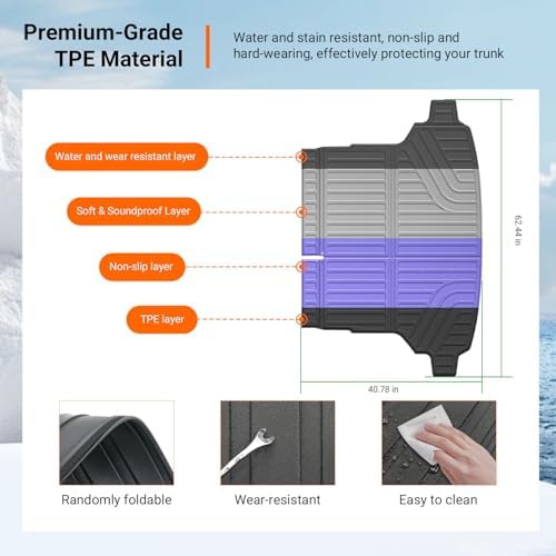 powoq Cargo Mat Trunk Mat Compatible - Image 5