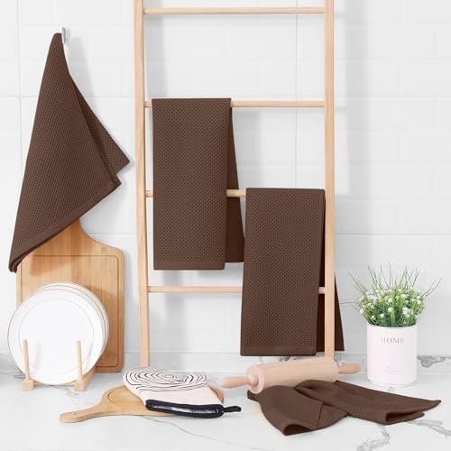 Homaxy 100% Cotton Waffle Weave Kitchen Dish Towels 8-Pack - Image 6