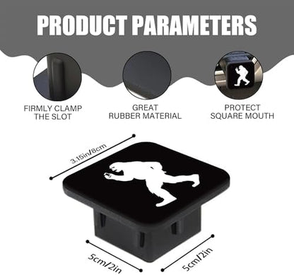 Trailer Hitch Cover Sasquatch Holding a Phone Square 2 Inch Receiver Tube Plug - Image 2