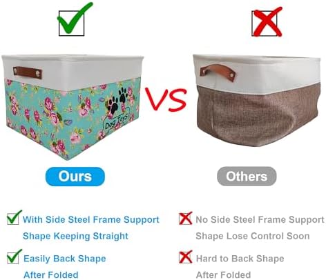 Large Dog Toy Basket Foldable Dog Toy Box Dog Toy Bin - Image 6