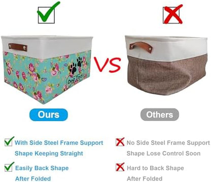 Large Dog Toy Basket Foldable Dog Toy Box Dog Toy Bin - Image 6