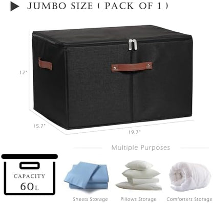 Storage Bins with Zipper Lids Decorative Lidded Baskets Boxes - Image 3