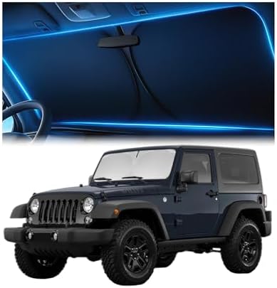 Magnelex Windshield Sun Shade for Jeep Wrangler 1997-2017, Foldable Car Window by Magnelex