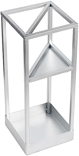 MyGift 20 Inch Tall Modern Silver Tone Metal Geometric Freestanding Entryway - Image 6