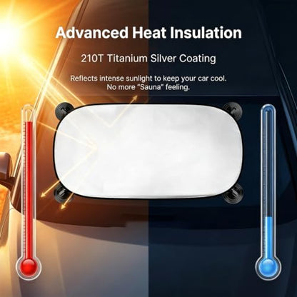 Foldable Car Rear Window Sun Shade, 39.37x19.76 Inch Universal Back Window - Image 5