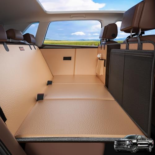 FURTIME XL Back Seat Extender for Dogs, Hard Bottom Seat Cover for Truck by FURTIME