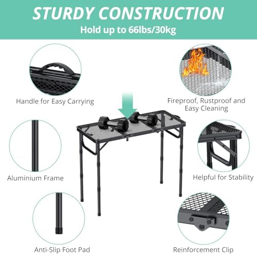 VINTEAM Folding Grill Table - Image 6