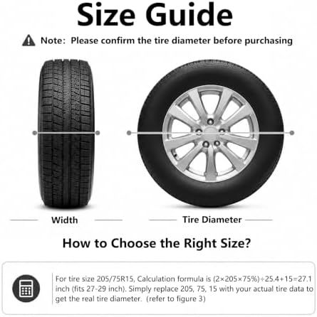 Tire Covers 2 Pack, Fit 27-29 Inch Tire Diameter - Image 2