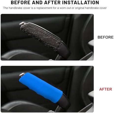 Car Handbrake Cover, Waved Shaped Auto Hand Brake Protector Comfortable Handle - Image 4