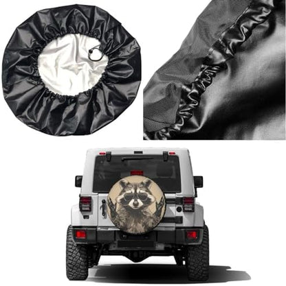 Delerain Funny Raccoon Spare Tire Cover - Image 5