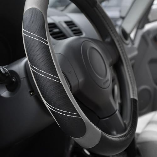 Elantrip Leather Large Steering Wheel Cover 15 1/2 to 16 inch Soft Grip - Image 4