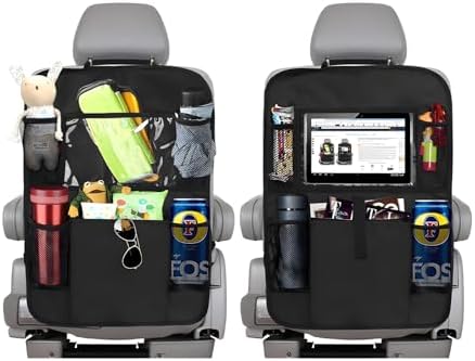 2PCS Car Backseat Organizer, Oxford Car Back Seat Protecter Kick Mat by Unknown