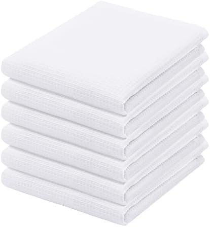 PurpleEssences Solid Kitchen Cloths, Dish Towel 15x25 Set of 6 by PurpleEssences