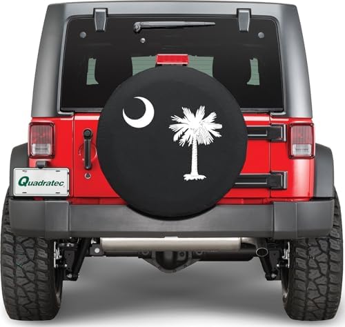 Quadratec Spare Tire Cover, South Carolina State Flag Palmetto by Quadratec
