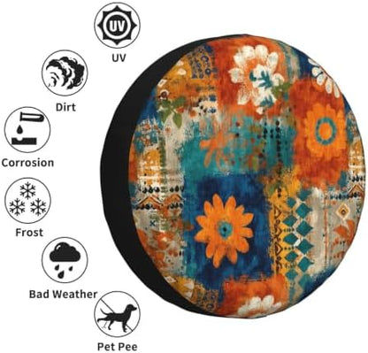 Bohemia Spare Tire Cover Waterproof Wheel Cover 14 Inch Universal Fit - Image 6