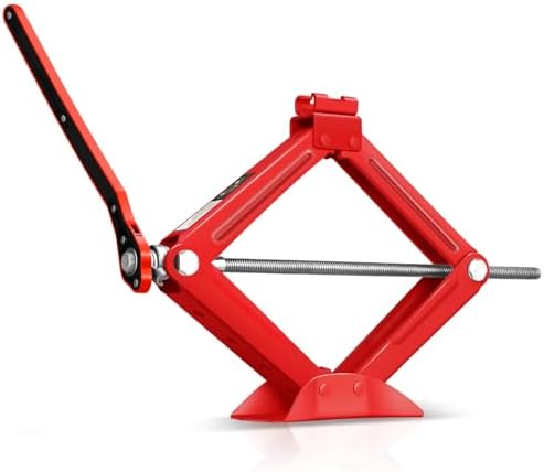 Auto Dynasty Scissor Car Jack, 1.5 Ton Scissor Jacks, Lifting Range 15.2" to 4" by AutoDynasty
