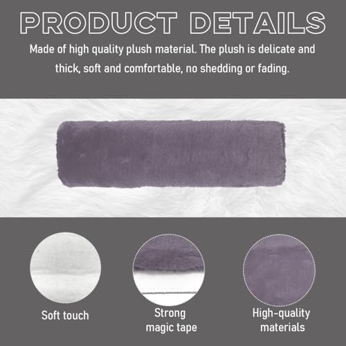 2 PCS Seat Belt Shoulder Pads, Soft Fluffy Plush Seat Belt Shoulder Strap Covers - Image 3