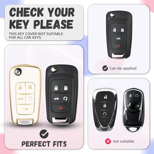 for Chevy Key Fob Cover, Premium Soft TPU Full Protection Key Cover - Image 2