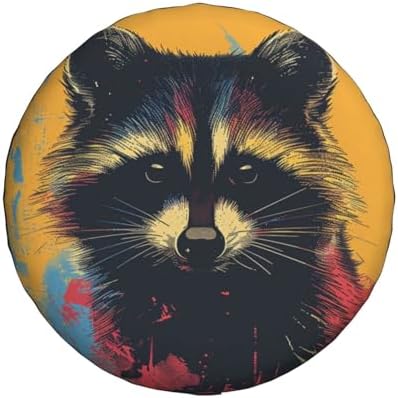 Funny Raccoon Spare Tire Cover Raccoon Wheel Protector by Unknown