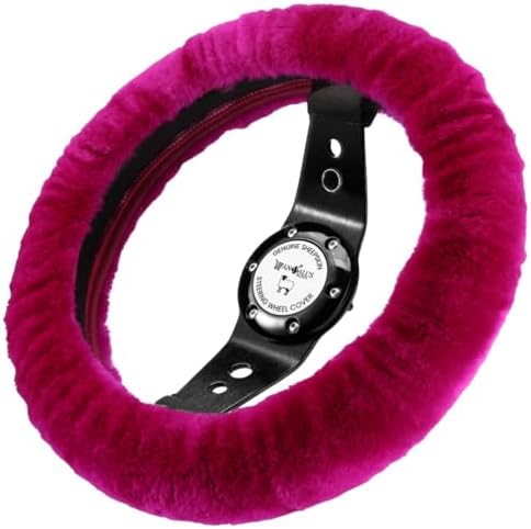 Andalus Brands Luxury Fluffy Car Steering Wheel Covers – Genuine Merino by AndalusBrand