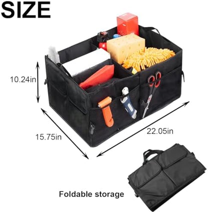 Mandark Car Trunk Organizer, Collapsible Multi Compartment Vehicle Storage Box - Image 2