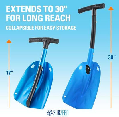 SubZero 17222 Collapsible Snow Shovel, Light Weight Aluminum Snow Shovel - Image 2