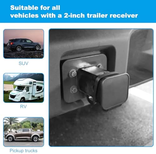 2 inch Tow Hitch Cover Trailer Hitch Covers Receiver Hitch Cover Suitable - Image 6