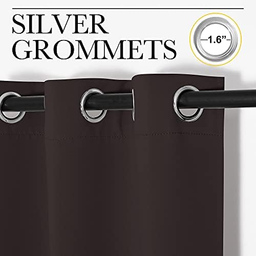 NICETOWN Thermal Curtains, 2 Panels, 34 x 84-inch, Toffee Brown - Image 3