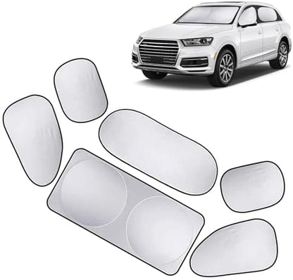6 PCS Car Window Glass Sunshade Kit, Reflective Full Coverage Windshield & by Unknown
