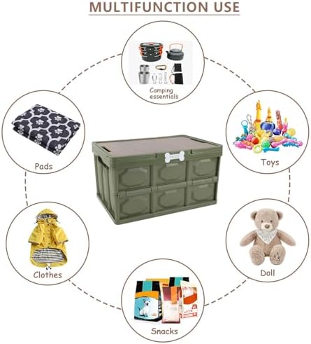 Outdoor Dog Toy Bin wtih Handles, Collapsible Dog Stuff Organizer Portable - Image 5