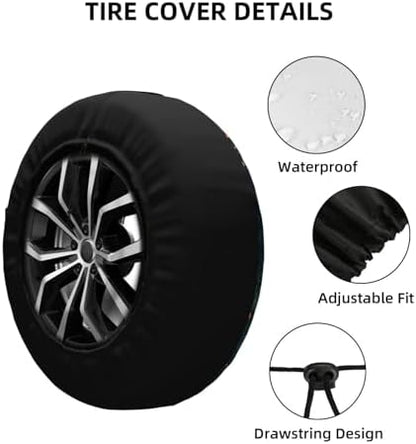 Spare Tire Cover Frog Watching Night Sky Wheel Tire Cover Waterproof Sun - Image 3