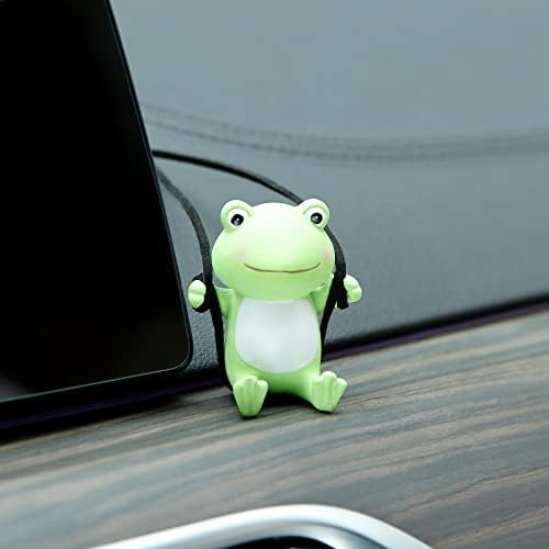 YGMONER Cute Swinging Frog Car Rear View Mirror Hanging Accessories Funny Car - Image 3