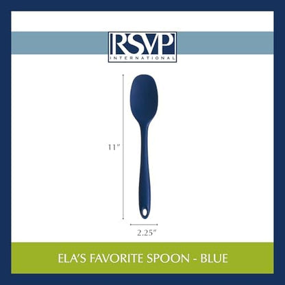 RSVP International Ela's Favorite Silicone Spatula Spoon, Scrape Sauces - Image 6