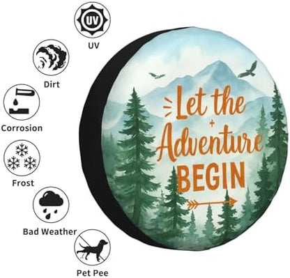 Spare Tire Cover Adventure Wheel Covers Weatherproof Universal Wheel Protectors - Image 5