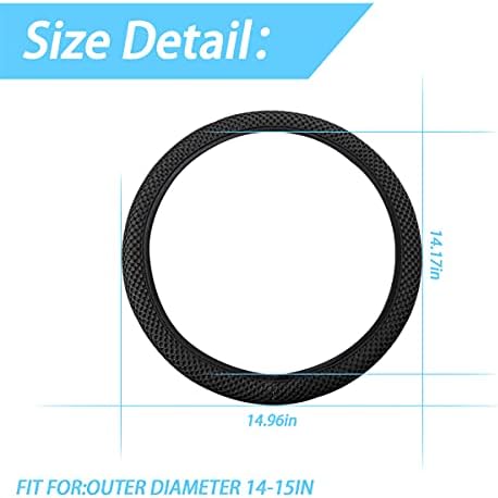 Moly Magnolia 15 Inch Steering Wheel Cover, Microfiber Ice Silk - Image 2