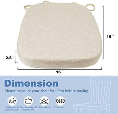 BUYUE Thickened 2.5" Friendly Woven Fabric Dining Chair Cushion, U-Shape High - Image 2