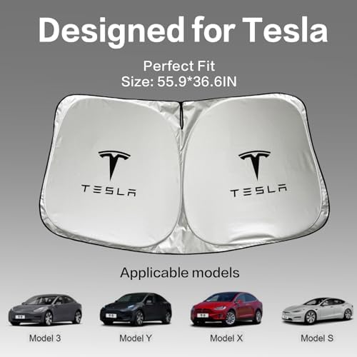 300T Sunshade for Tesla Model Y Model 3, Car Accessories 2026 for Tesla - Image 3