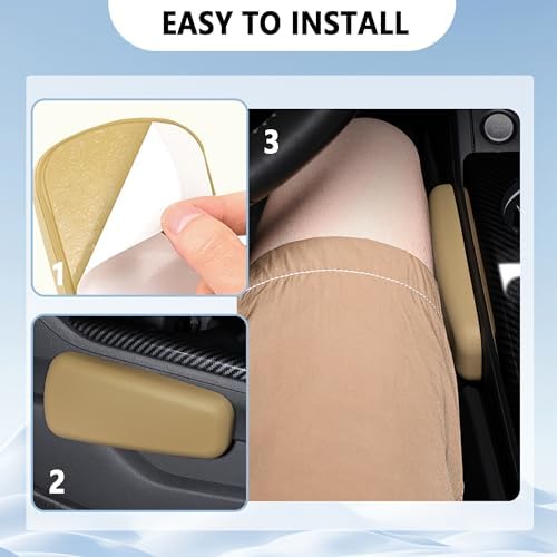 2PCS Car Arm Rest Cushion for Elbow, Soft Leather Car Door Armrest Pad - Image 6