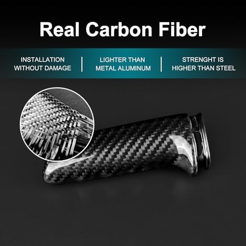 AIRSPEED Carbon Fiber for BMW Handbrake Cover Grip Handle Lever Compatible - Image 5
